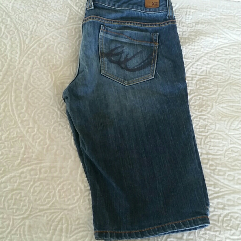 X2 denim shorts